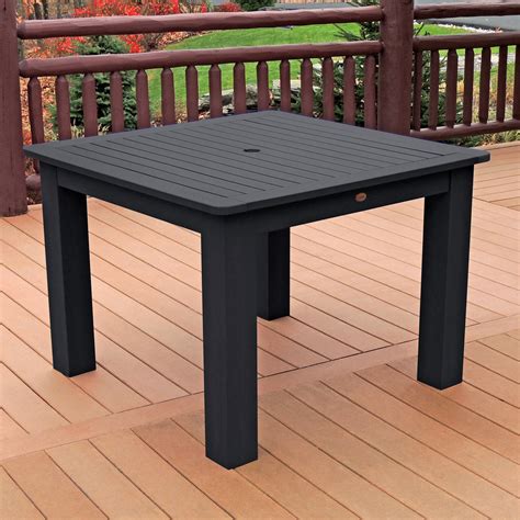 Highwood® Recycled Plastic Square Patio Dining Table Patio Dining