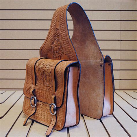 11 X 105 In Horse Western Saddle Bag Leather Cowboy Trail Ride Hilason