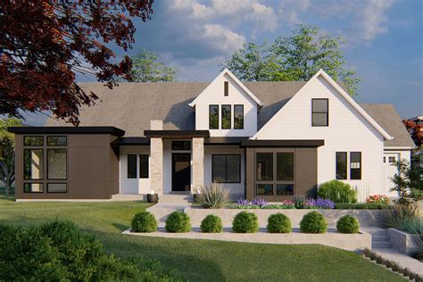 Exclusive One Story House Plan With Modern Farmhouse Exterior