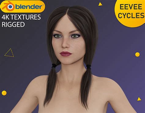 3d Model Realistic Advanced Female Character 69 Rigged 4k Textures Vr Ar Low Poly Cgtrader