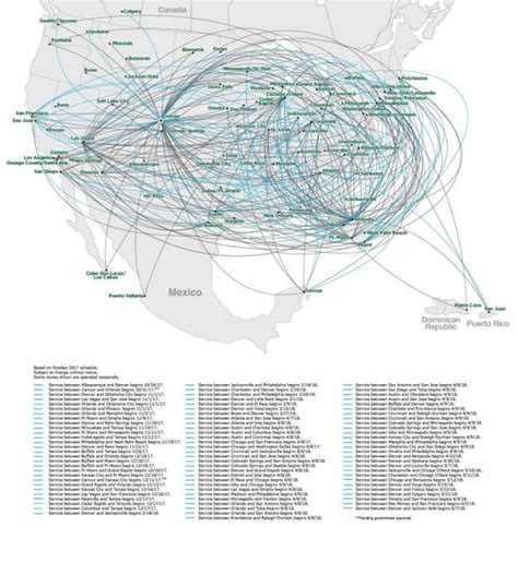 Frontier Airlines Route Map