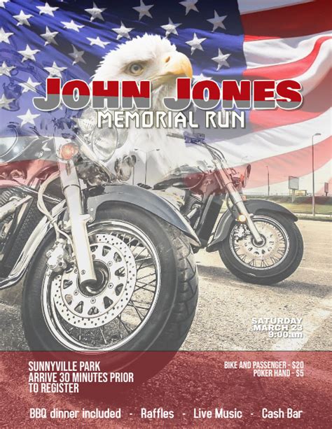 Motorcycle Run Rally Flyer Template Postermywall