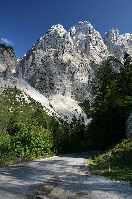 On The Way To Vrsic Pass In Julian Alps Slovenia Its A Beautiful
