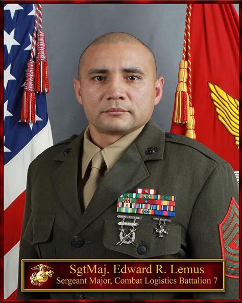 Sergeant Major Edward R Lemus 1st Marine Logistics Group Leaders