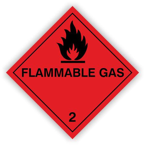 Gefahrzettel Klasse 2 1 FLAMMABLE GAS Labelversand De