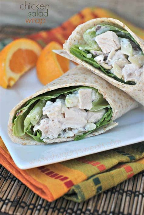 These creative recipes showcase vegetarian and meat lover's wraps you can enjoy for lunch. Easy Chicken Salad Wraps - Shugary Sweets