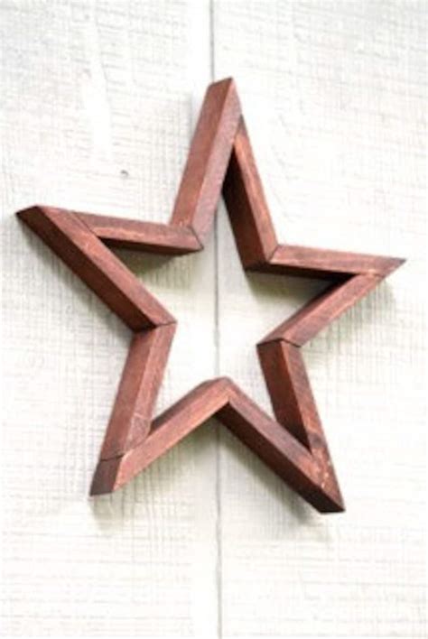 Large Wooden Star Rustic Wood Star Wall Hanging Primitive Etsy