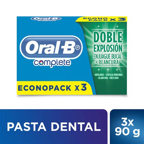 Comprar Pasta Dental Oral B Complete Doble Explosión Menta Refrescante