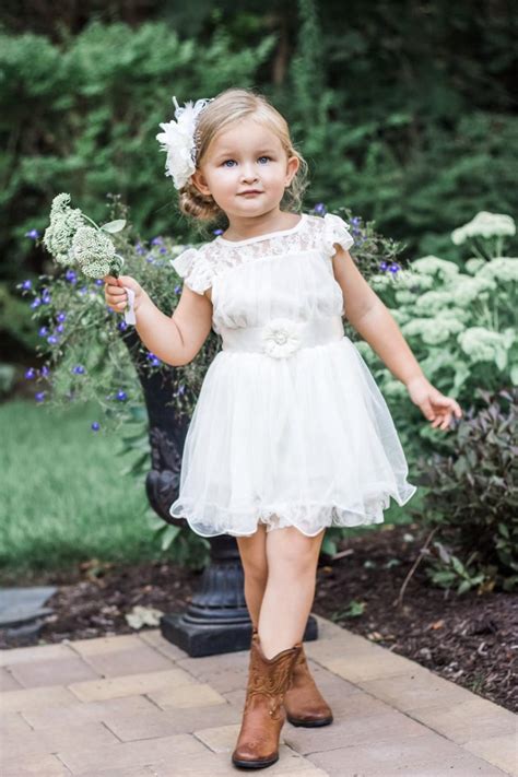 The Original Charlotte Ivory Lace Chiffon Flower Girl Dress Made