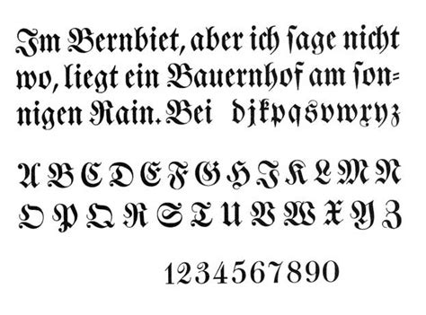 9 German Calligraphy Fonts Images German Gothic Font German