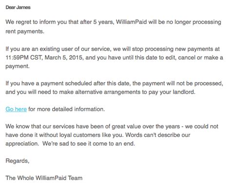 How could i avoid penalty fees and charges? Pay Rent via Credit Card Company WilliamPaid Shuts Down ...