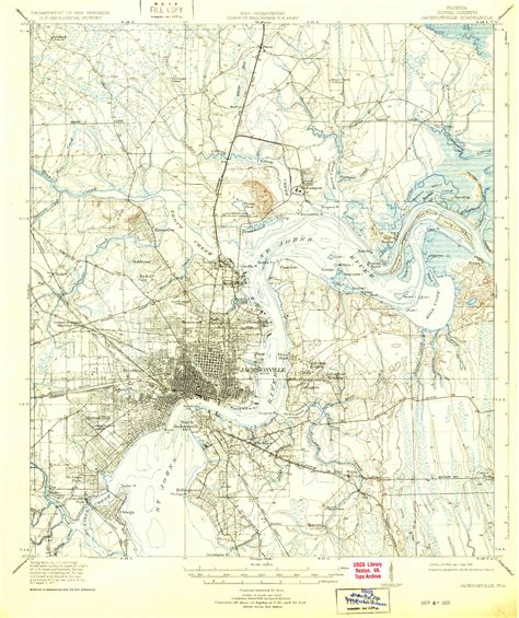 Topography Of Jacksonville 1918 By The United States Geological Survey