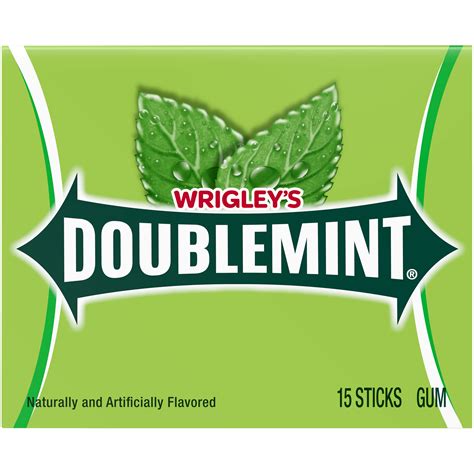 wrigley s doublemint mint gum sugar free chewing gum 15 stick pack