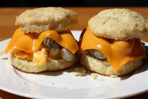 Sausage Egg And Cheese Biscuits — Yummy Breakfast Sandwiches No
