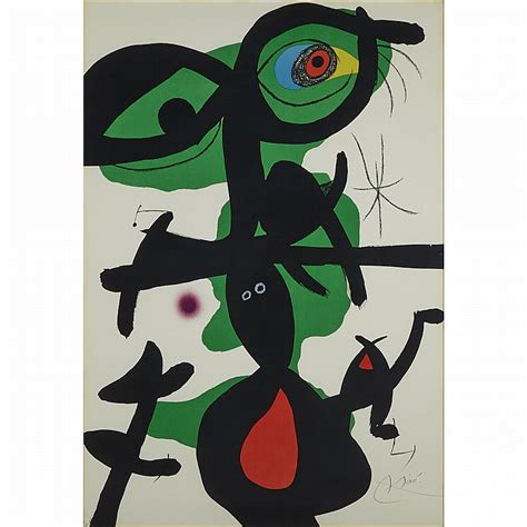 Sold Price Joan Miro 1893 1983 Aus Plate X From Oda A Joan Miro