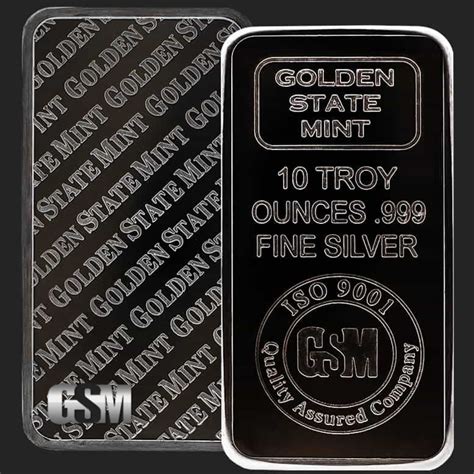 Golden State Mint 10 Oz Silver Bars 10 Oz Silver Bar