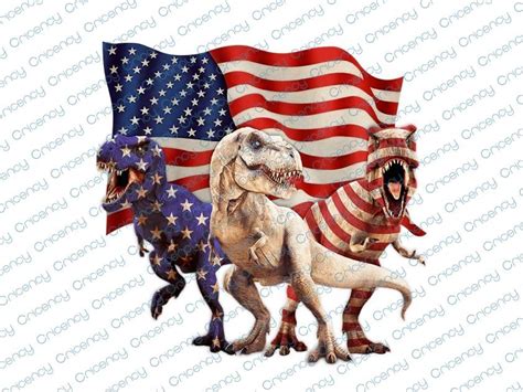 Kids 4th Of July T Rex Dinosaur Independence Day Boys Usa Flag 4th Of