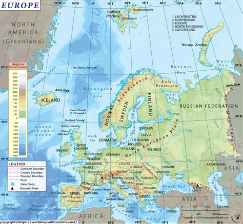 Free Labeled Map Of Europe With Countries In Pdf