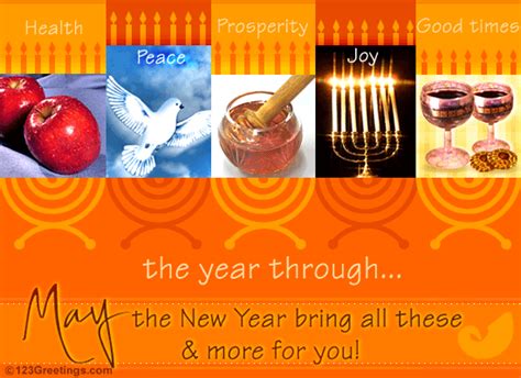 Peace Prosperity On Rosh Hashanah Free Wishes ECards Greetings
