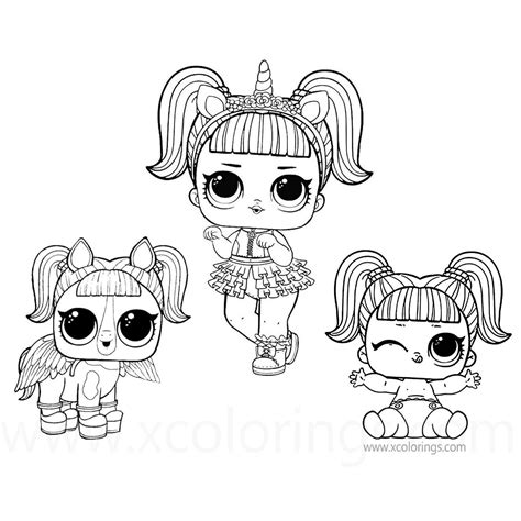 Lol Coloring Pages Unicorn Series Pet And Baby