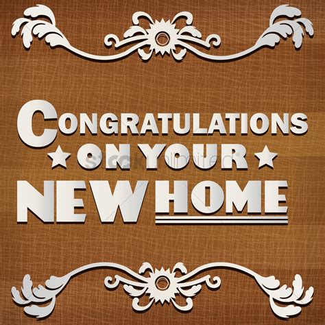 Congratulations On Your New Home Vector Image 1828442 Stockunlimited
