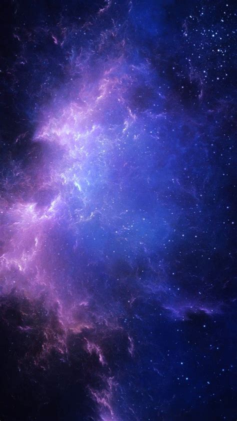 Purple Blue Gas Clouds Ios 11 Iphone X Wallpaper Hd Purple Galaxy