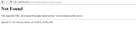 Php The Requested Projectname Pagename Was Not Found On This Server Issue On