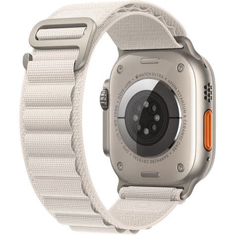 Buy Apple Watch Ultra Gps Cellular 49mm Titanium Case With Starlight Alpine Loop Large