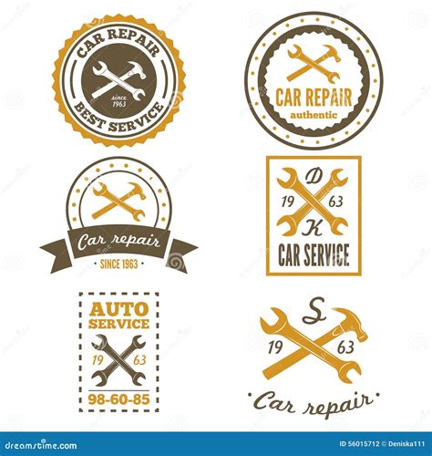 Vintage Mechanic Label Emblem And Logo Vector Illustration