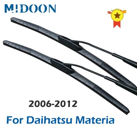 Midoon Hybrid Wiper Blades For Daihatsu Materia Fit Hook Arms