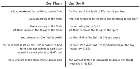 The Flesh Versus The Spirit Faith Fellowship Church Of Tennessee Il