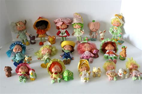 Vintage Lot Strawberry Shortcake Dolls With Pets 1980s Party Pleaser