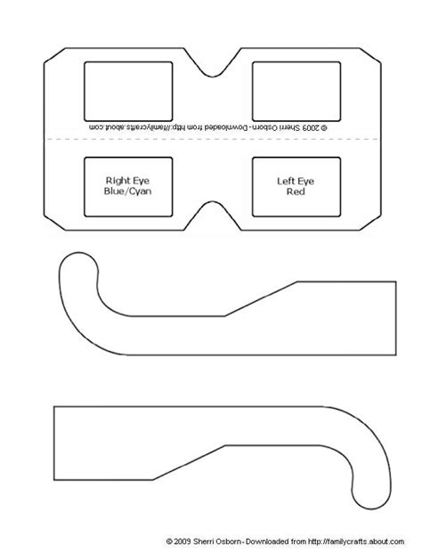 Printable Cardboard Glasses Template Elblogdedaniruiz