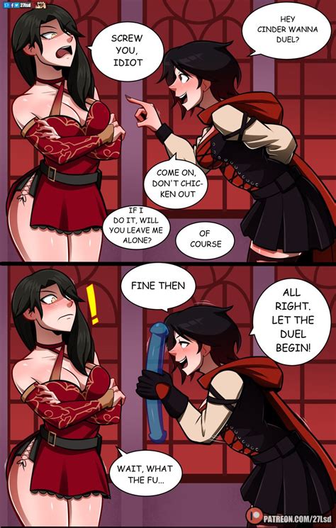 Rule 34 27lsd 2girls Big Ass Cinder Fall Clothed Clothing Comic Dialogue Double Dildo