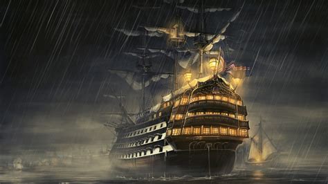 Art Artwork Fantasy Ship Boat Ocean Sea Pirate Pirates