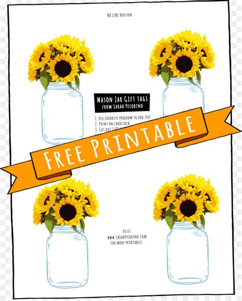 Download High Quality Sunflower Clip Art Mason Jar Transparent Png