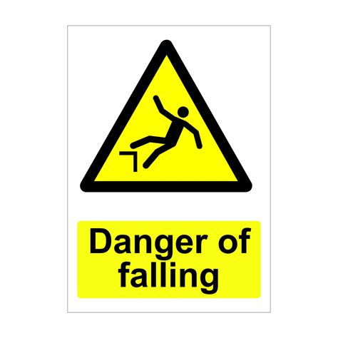 Danger of Falling Sign | GJ Plastics health and safety signage