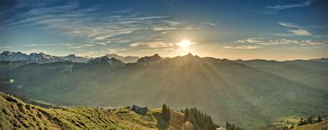 Landscape Photo Of Sunrise Over Mountain Hills Stockberg Hd Wallpaper
