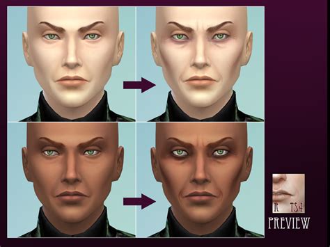 The Sims Resource Full Grown Men Wrinkles Different Categories Set