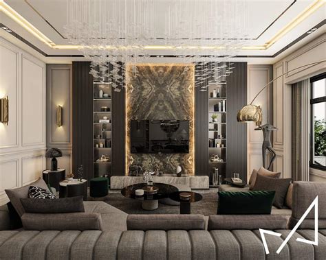 Living Room With Neoclassic Style On Behance Luxury Interior Design