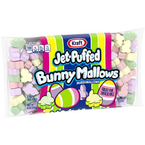 Jet Puffed Bunny Mallows Easter Bunny Rabbit Shaped Spring Marshmallows