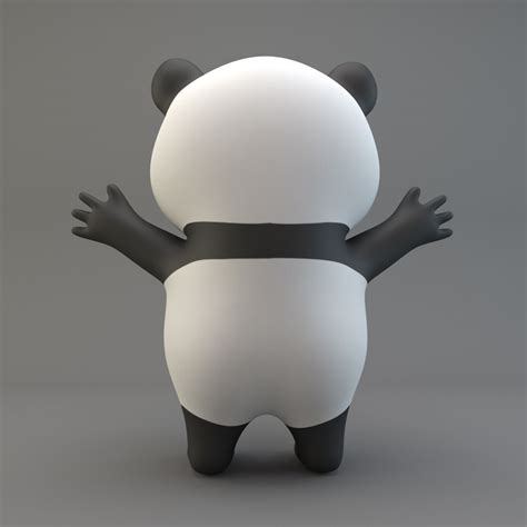 Cartoon Panda 3d Model 20 Ma C4d Fbx Max Obj Free3d