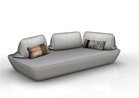 Modern style natural wicker sofa made with a deep seat and wide, flat arms. FLAT - SOFA on Behance