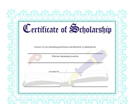 42 Free Scholarship Certificate Templates Word And Pdf