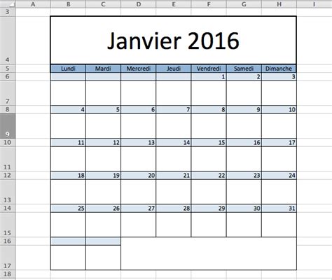 Tous les modèles de calendrier sont gratuits et modifiables! Comment créer un Calendrier 2018 avec Excel - Tutoriels ...