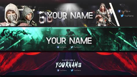 Design Professional Youtube Gaming Channel Art Banner By Itsyourandro