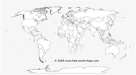 Blank Black And White Printable World Map