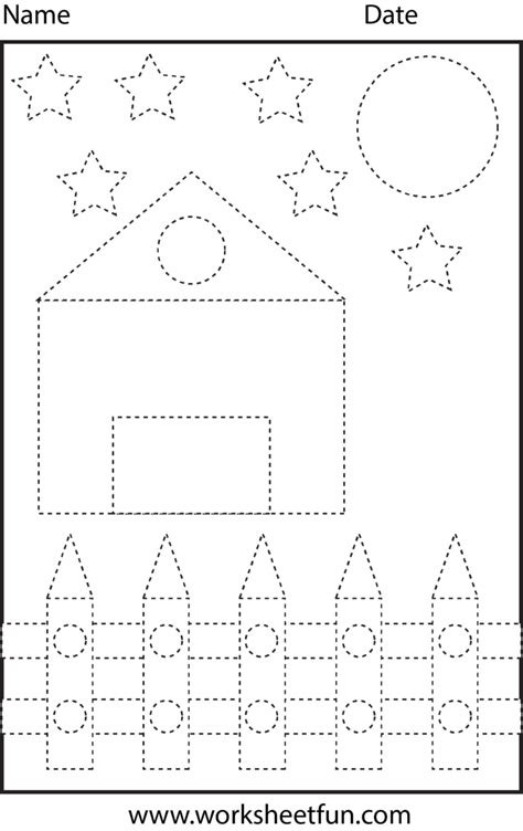 Tracing Lines And Shapes Worksheet Pdf