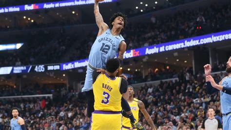 Ja Morant Leads Memphis Grizzlies To Win Over Los Angeles Lakers