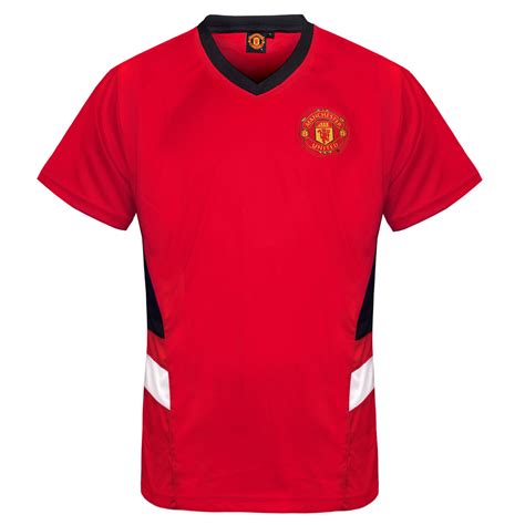 Manchester United Fc Official Football T Mens Poly Training Kit T